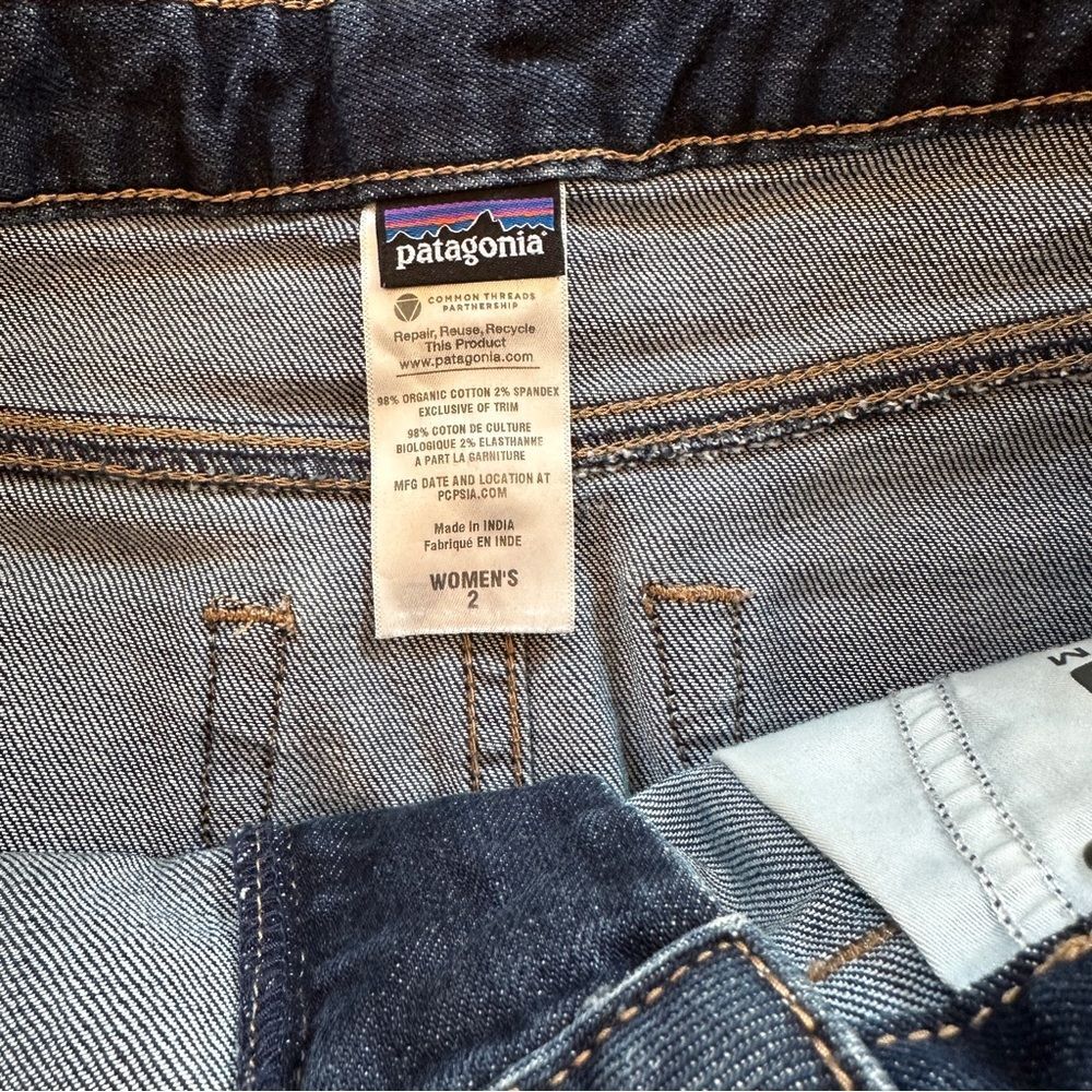 Womens Patagonia Denim Mini Skirt Dark Blue Denim Size 2 - Picture 6 of 6